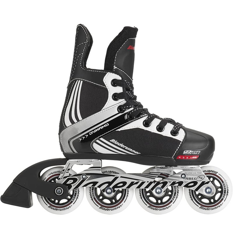 ROLLERBLADE بليدرانر من رولر بليد داينامو جونيور زلاجات هوكي قابلة للتعديل، أسود وأبيض، زلاجات خطية، مقاس 1 - 4 - Image 3